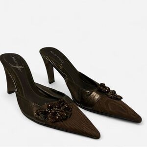 Nine West Dark Brown Embellished Heels